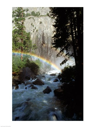 Yosemite National Park, rainbow above stream, USA, California Online