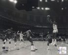 Michael Jordan University of North Carolina Game winning basket in the 1982 NCAA Finals against Georgetown Horizontal Action Fashion