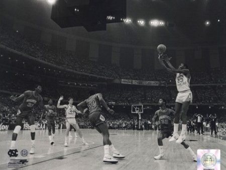 Michael Jordan University of North Carolina Game winning basket in the 1982 NCAA Finals against Georgetown Horizontal Action Fashion