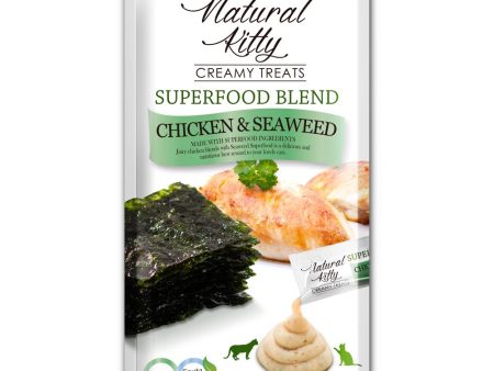 $1.50 OFF (Exp 3Mar25): Natural Kitty Superfood Blend Chicken & Seaweed Creamy Liquid Cat Treats 48g Online Sale