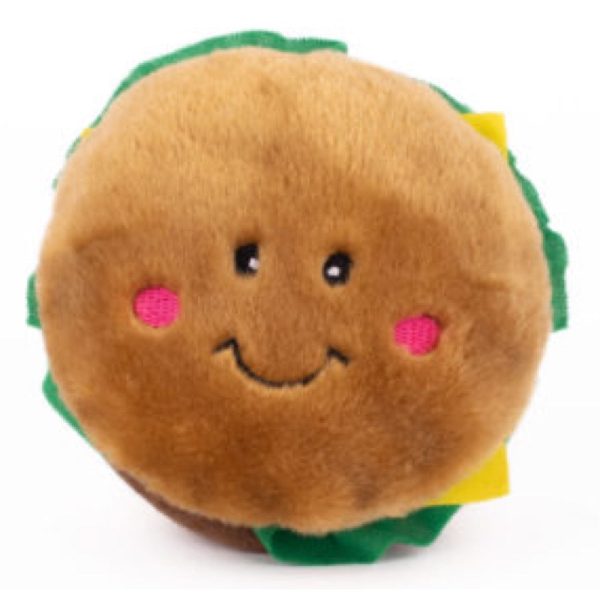 ZippyPaws NomNomz Hamburger Plush Dog Toy Discount