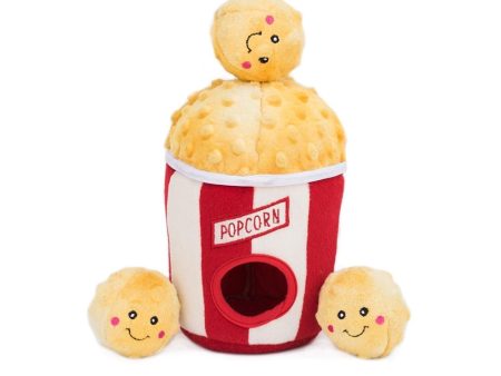 ZippyPaws Zippy Burrow Popcorn Bucket Plush Dog Toy Fashion